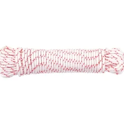 vidaXL Accesorios De Bricolaje-Cordón de arranque nailon blanco y rojo Ø3 mm 10 m