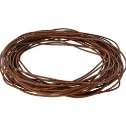 vidaXL Cordón de cuero Marrón Claro Ø1 mm x 5 m Cuero Marrón claro Outlet