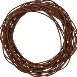 vidaXL Cordón de cuero Marrón Claro Ø1 mm x 5 m Cuero Marrón claro Outlet