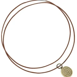 vidaXL Cordón de cuero Marrón Claro Ø1 mm x 5 m Cuero Marrón claro Outlet
