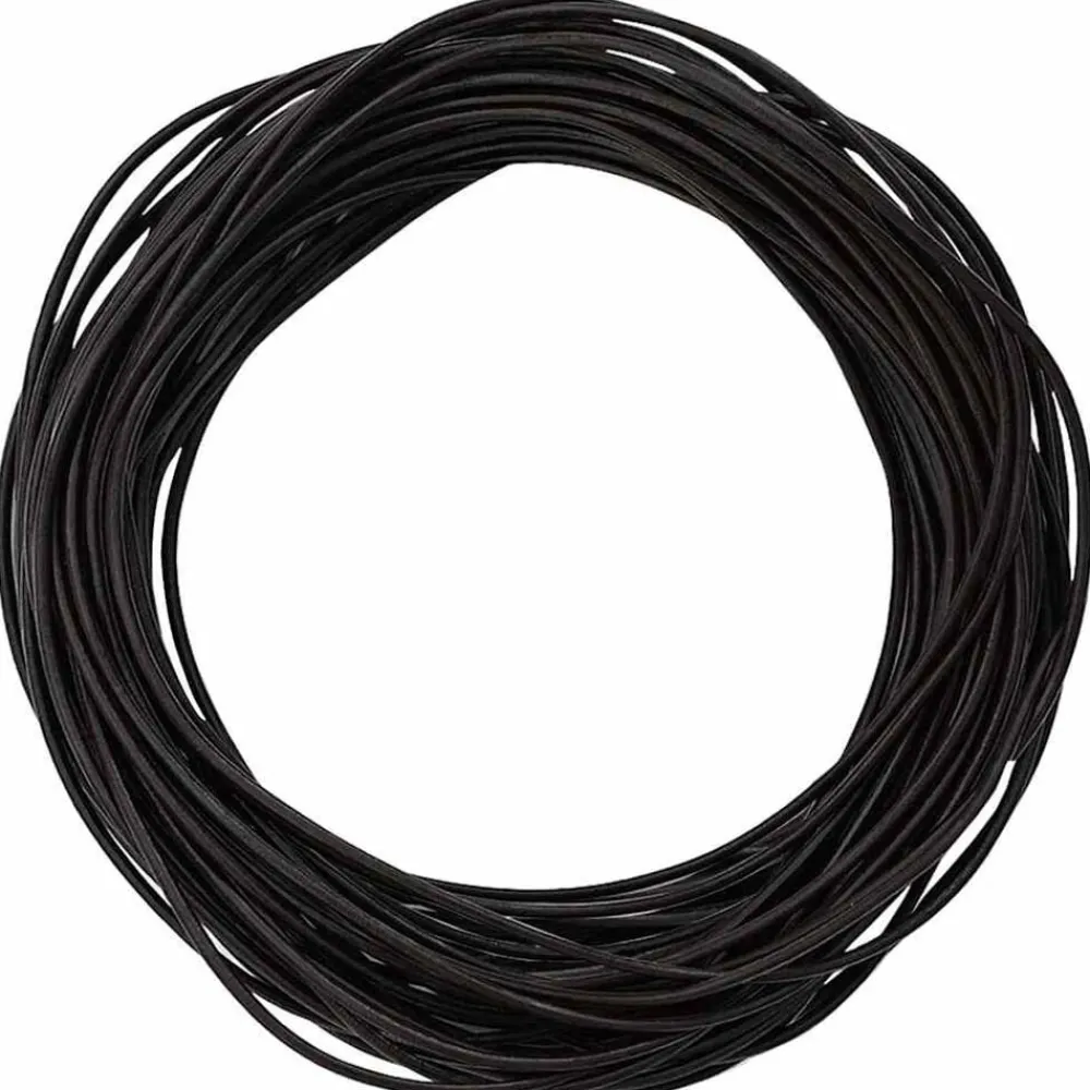 vidaXL Cordón de cuero Marrón Oscuro Ø1 mm x 5 m Cuero Marrón oscuro Discount