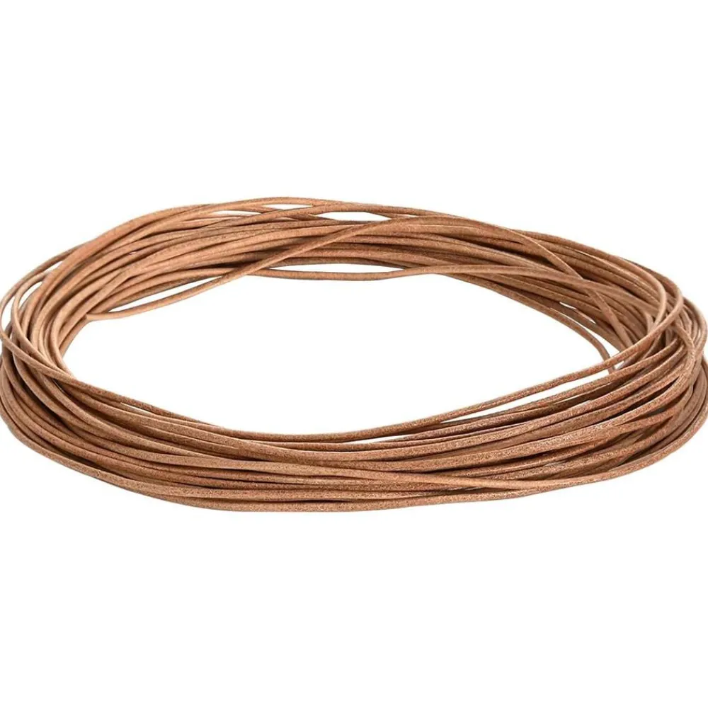 vidaXL Arte Y Ocio-Cordón de cuero Marrón Ø1 mm x 5 m Cuero