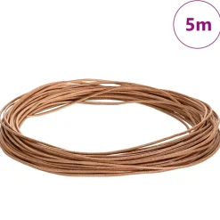 vidaXL Arte Y Ocio-Cordón de cuero Marrón Ø1 mm x 5 m Cuero