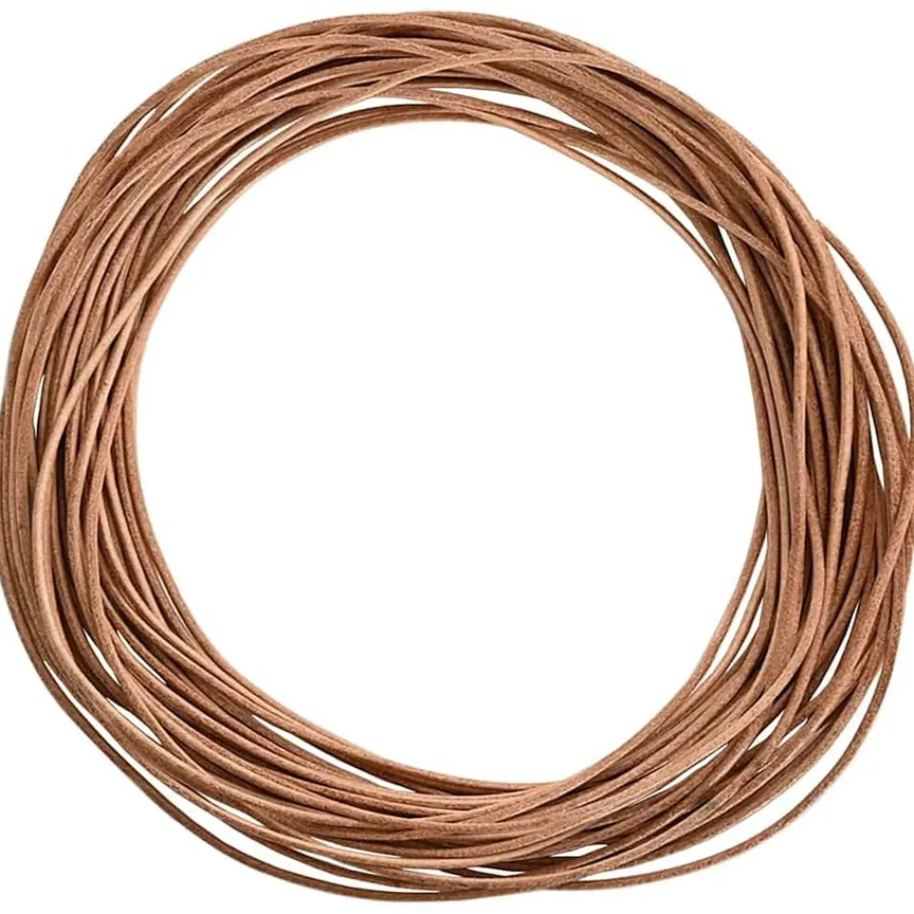 vidaXL Arte Y Ocio-Cordón de cuero Marrón Ø1 mm x 5 m Cuero