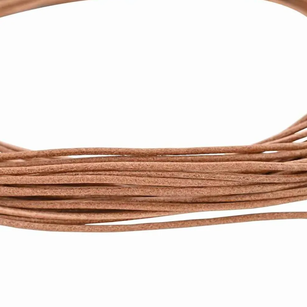 vidaXL Arte Y Ocio-Cordón de cuero Marrón Ø1 mm x 5 m Cuero