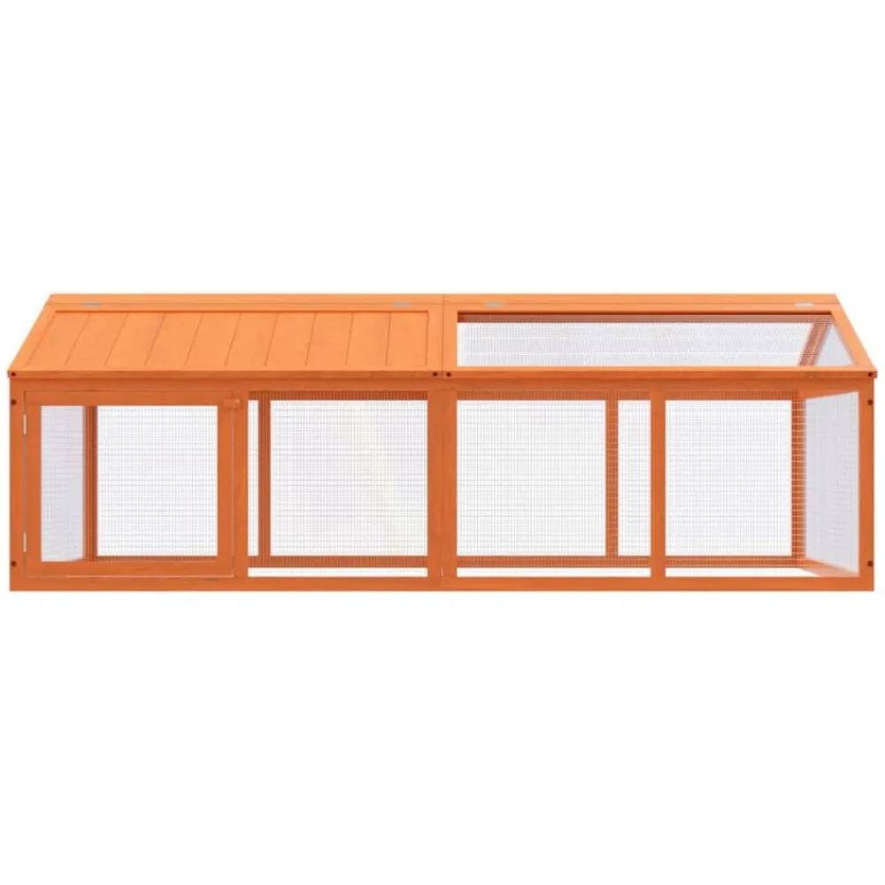 vidaXL Productos Para Mascotas-Corral de madera maciza pino marrón 200x112,5x74 cm