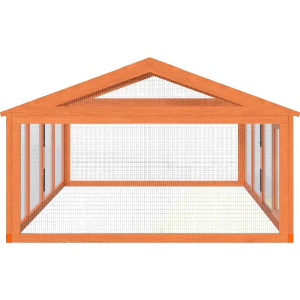 vidaXL Productos Para Mascotas-Corral de madera maciza pino marrón 200x112,5x74 cm