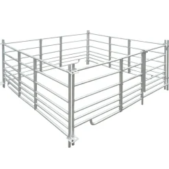 vidaXL Corral para ovejas de 4 paneles acero galvanizado 183x183x92 cm Sale