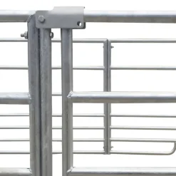vidaXL Corral para ovejas de 4 paneles acero galvanizado 183x183x92 cm Sale