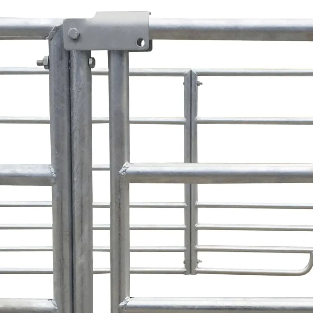 vidaXL Corral para ovejas de 4 paneles acero galvanizado 183x183x92 cm Sale