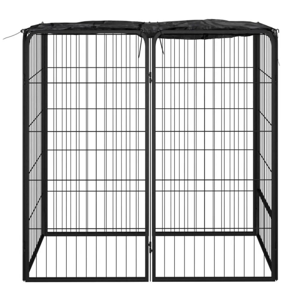 vidaXL Productos Para Mascotas-Corral para perros 6 paneles acero con recubrimiento en polvo