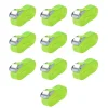 vidaXL Accesorios De Bricolaje-Correas 10 unidades verde fluorescente 0,25 T 5 mx 25 mm