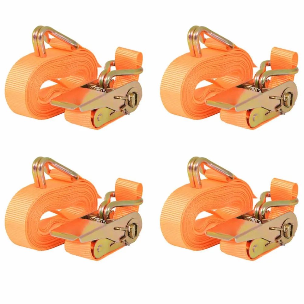 vidaXL Accesorios De Bricolaje-Correas de sujeción de trinquete 4 uds 0,4 T 6mx25mm