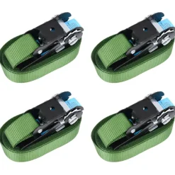 vidaXL Correas de sujeción de trinquete 4 unidades verde 800 daN 6 m