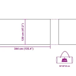 vidaXL Actividades Al Aire Libre-Cortaviento de camping impermeable 344x120 cm