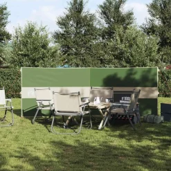vidaXL Cortaviento de camping impermeable 344x120 cm Verde Hot