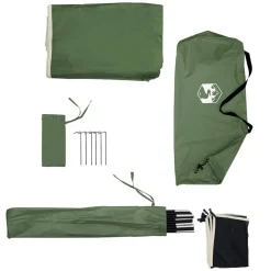 vidaXL Cortaviento de camping impermeable 344x120 cm Verde Hot