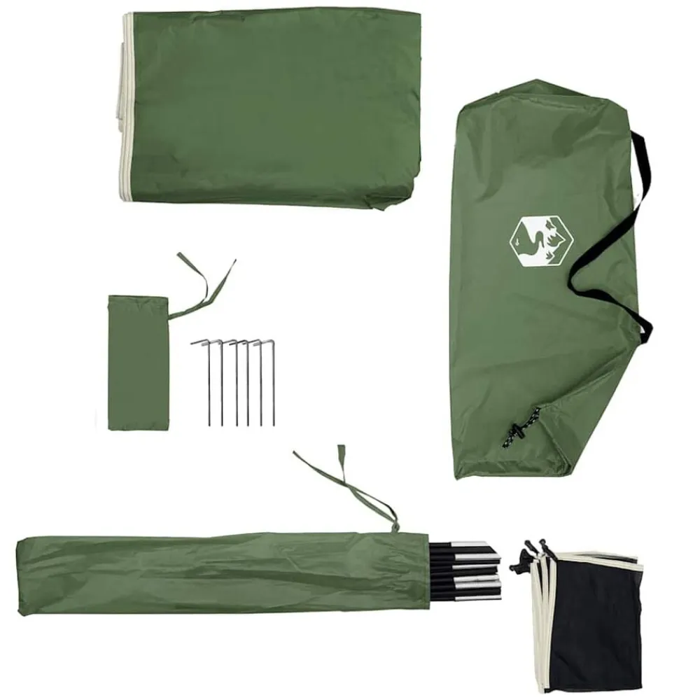 vidaXL Cortaviento de camping impermeable 344x120 cm Verde Hot