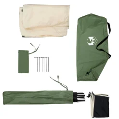 vidaXL Actividades Al Aire Libre-Cortaviento de camping impermeable 340x130 cm