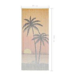 vidaXL Cortina de bambú para puerta contra insectos 90x200 cm Hot