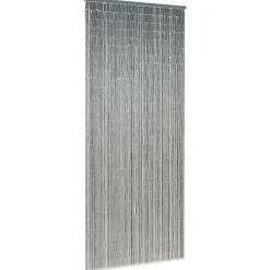 vidaXL Cortina de bambú para puerta contra insectos 90x200 cm Gris oscuro Outlet
