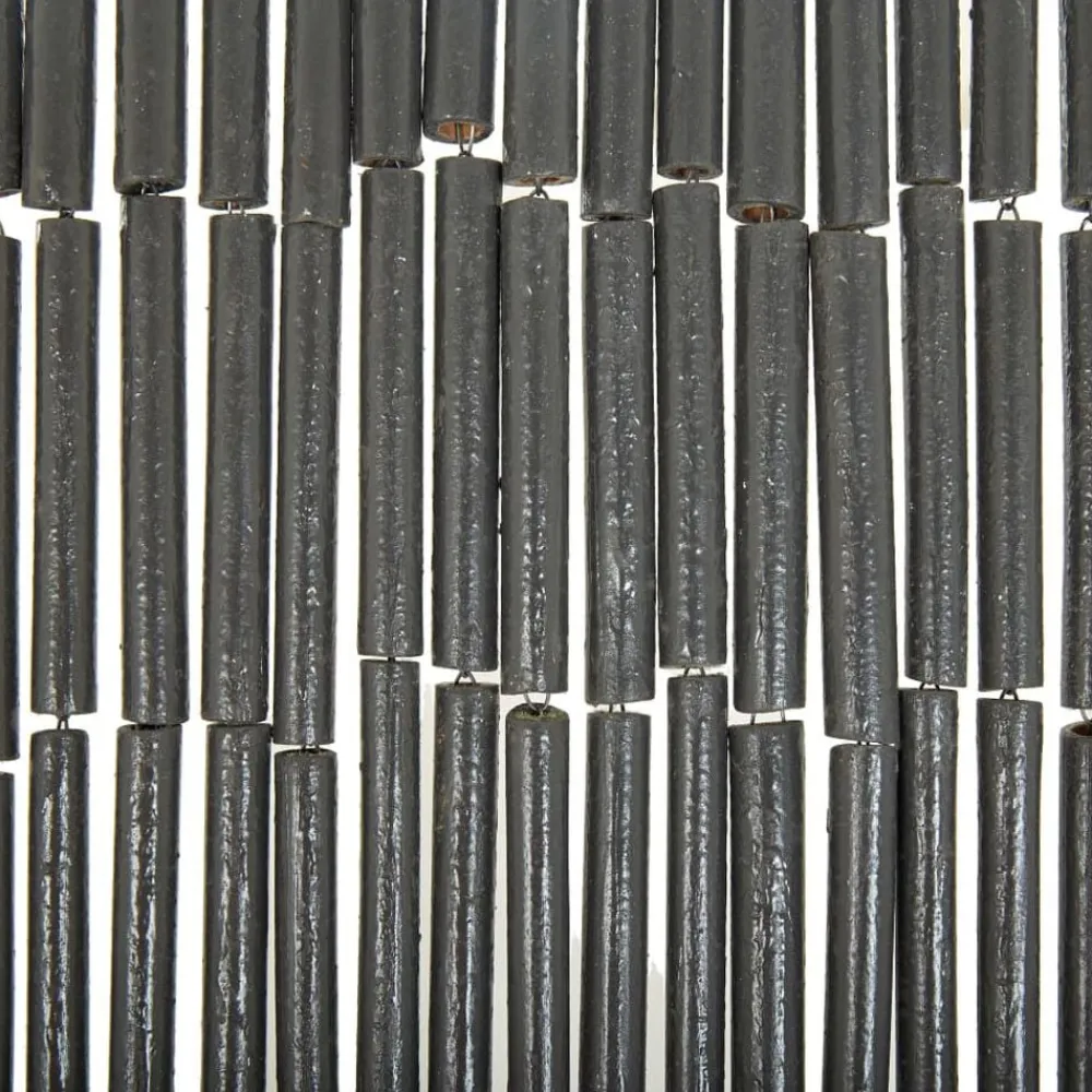 vidaXL Cortina de bambú para puerta contra insectos 90x200 cm Gris oscuro Outlet