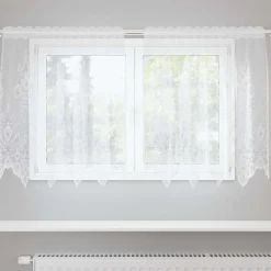 vidaXL Decoración-Cortina de Encaje con cortinas Floral 80 x 150 cm Poliéster