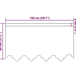 vidaXL Decoración-Cortina de Encaje con cortinas Floral 80 x 150 cm Poliéster