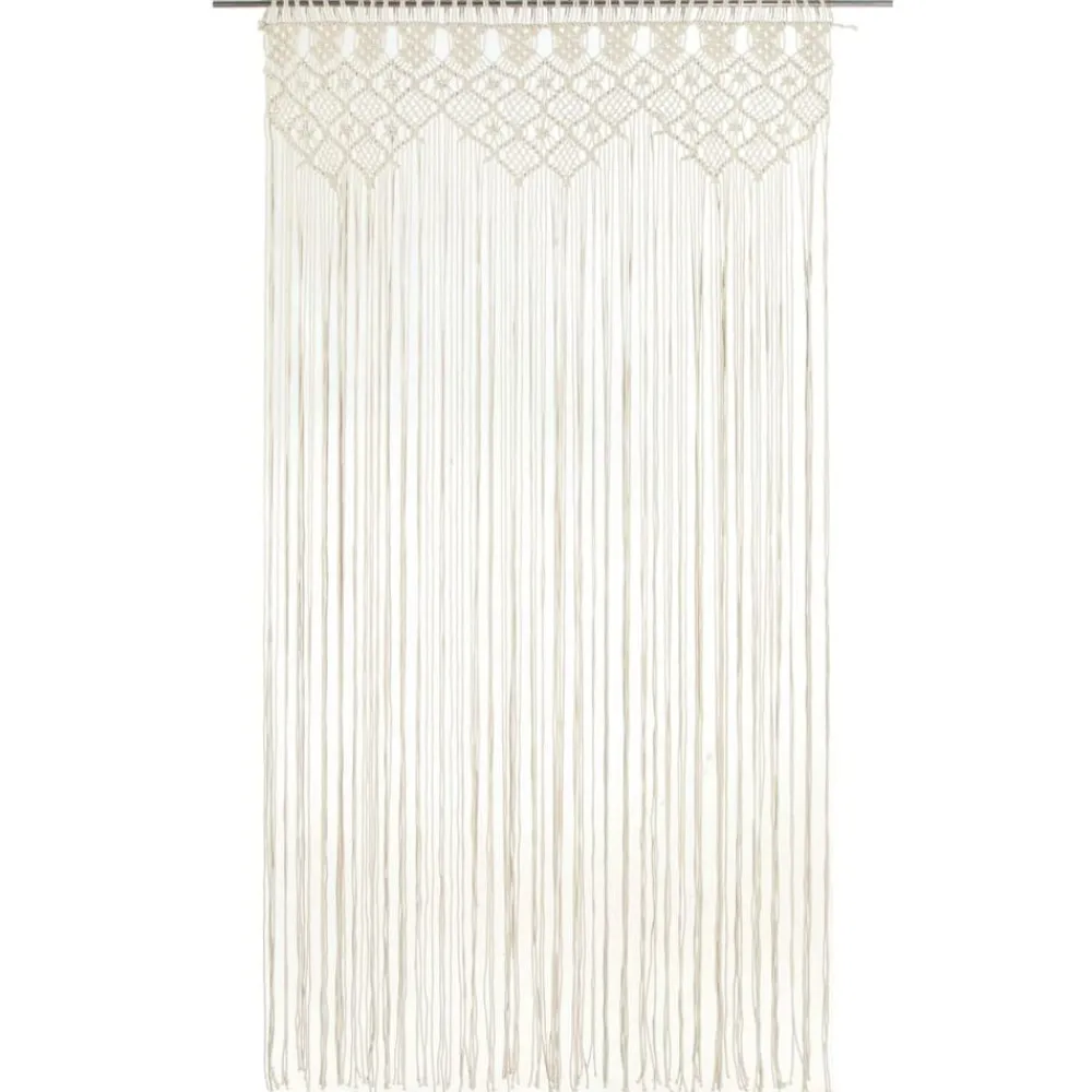 vidaXL Cortina de macramé algodón 140x240 cm Crema Best