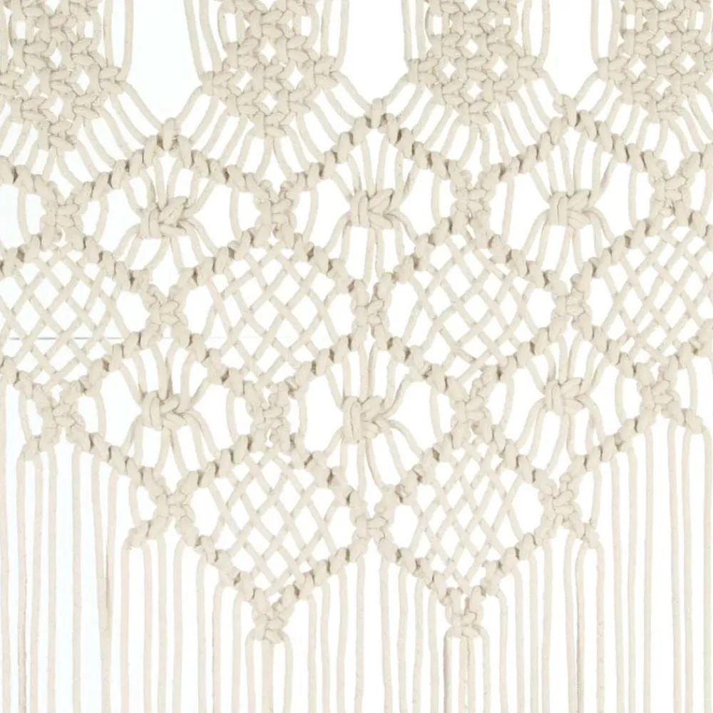 vidaXL Cortina de macramé algodón 140x240 cm Crema Best