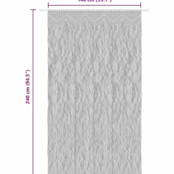 vidaXL Cortina de macramé algodón 140x240 cm Azul Best