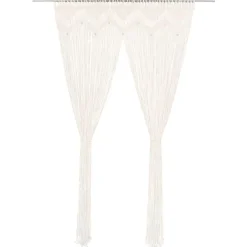 vidaXL Decoración-Cortina de macramé algodón 140x240 cm