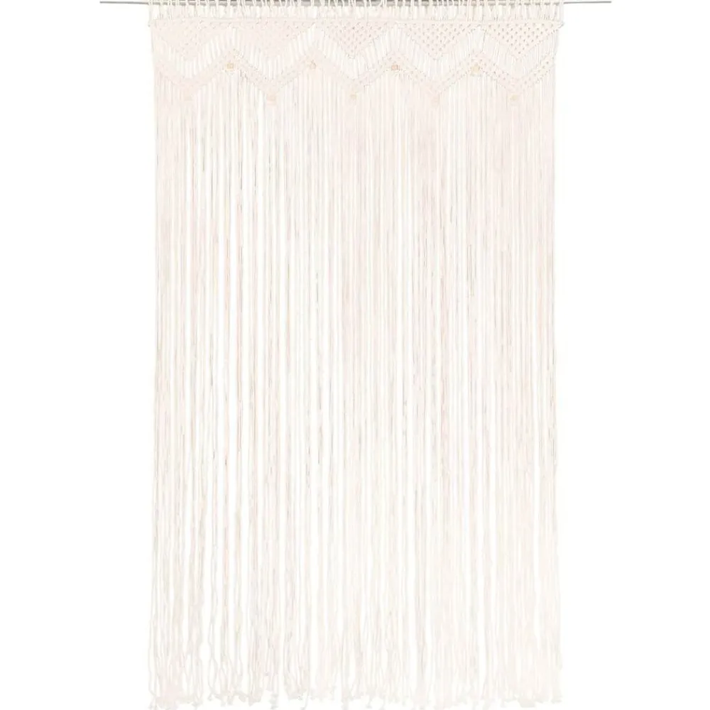 vidaXL Decoración-Cortina de macramé algodón 140x240 cm