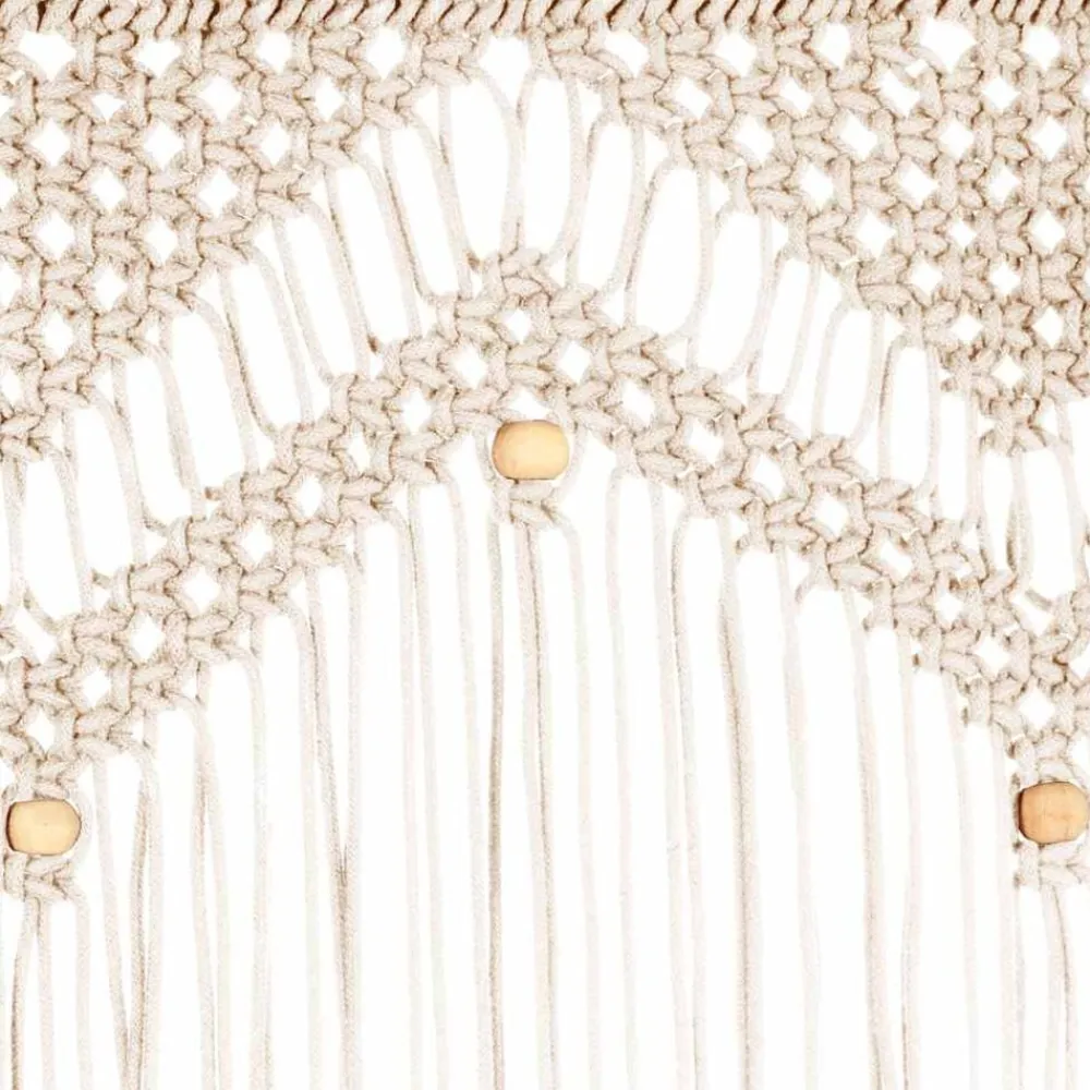 vidaXL Decoración-Cortina de macramé algodón 140x240 cm
