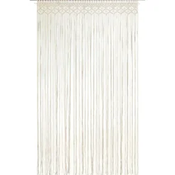vidaXL Cortina de macramé algodón 140x240 cm Crema Outlet