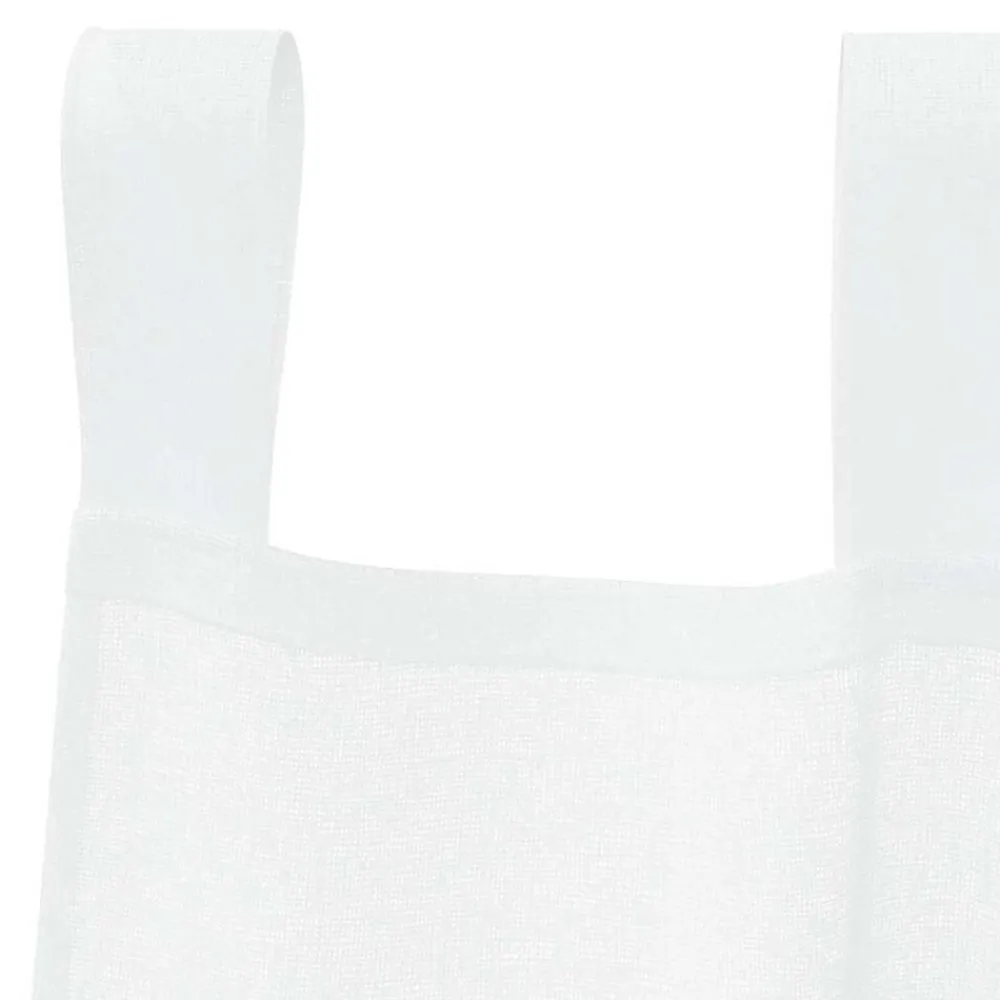 vidaXL Cortina de Voilé con cortinas 2 pcs 175 x 140 cm Poliéster White Best