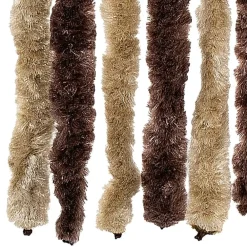 vidaXL Decoración-Cortina mosquitera beige y marrón claro chenilla 90x220 cm