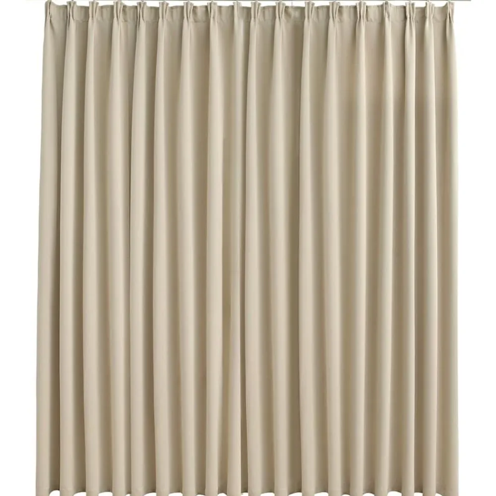 vidaXL Decoración-Cortina opaca con ganchos 290x245 cm