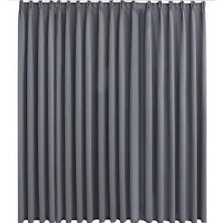 vidaXL Decoración-Cortina opaca con ganchos 290x245 cm