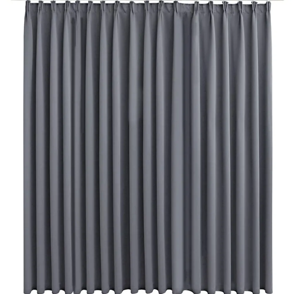 vidaXL Decoración-Cortina opaca con ganchos 290x245 cm