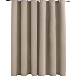 vidaXL Decoración-Cortina opaca con anillas de metal 290x245 cm