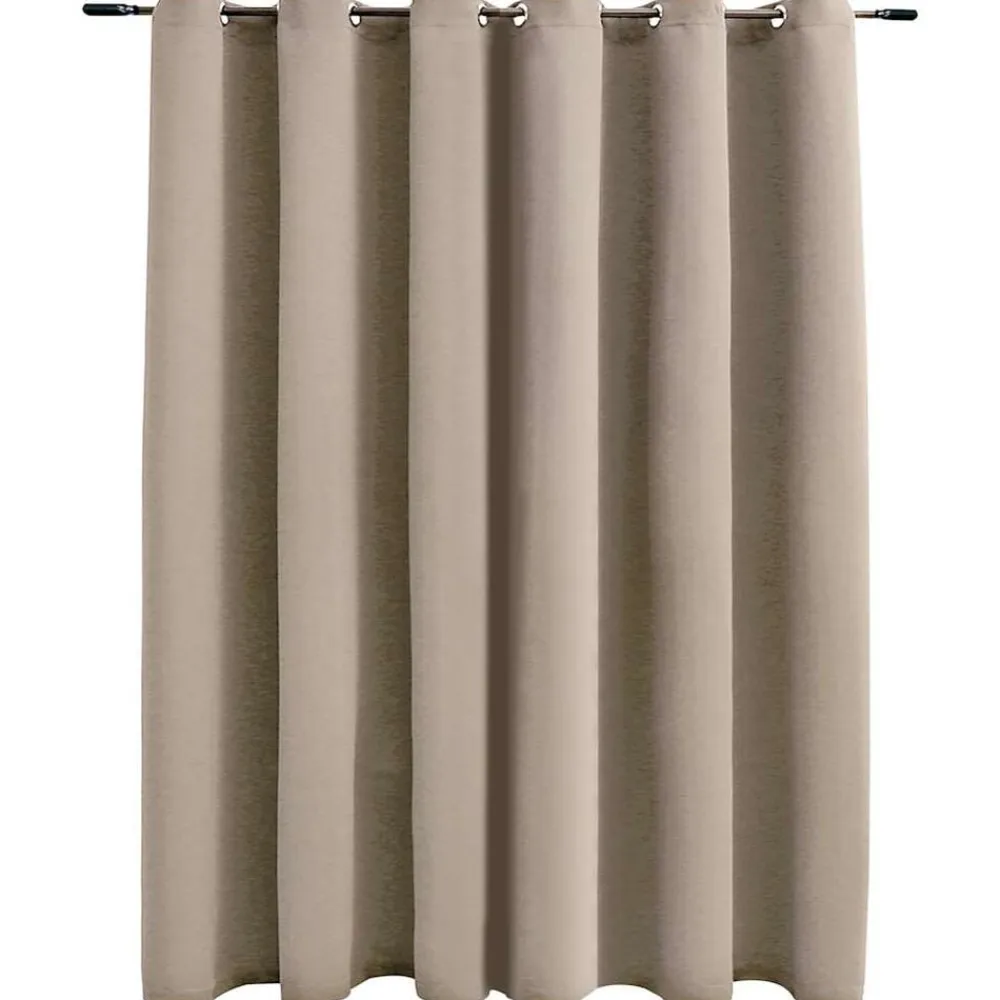 vidaXL Decoración-Cortina opaca con anillas de metal 290x245 cm