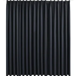 vidaXL Decoración-Cortina opaca con ganchos 290x245 cm