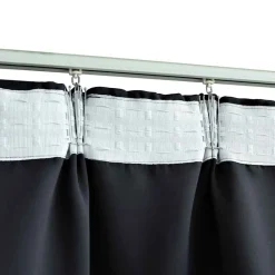 vidaXL Decoración-Cortina opaca con ganchos 290x245 cm