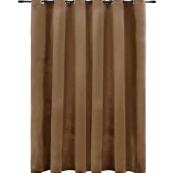 vidaXL Cortina opaca con anillas de metal terciopelo 290x245 cm Beige Hot