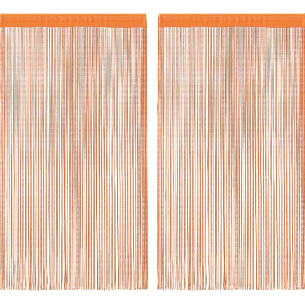 vidaXL Decoración-Cortinas de cuerdas 2 uds 100x250 cm