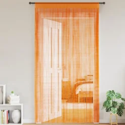 vidaXL Decoración-Cortinas de cuerdas 2 uds 100x250 cm