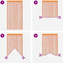 vidaXL Decoración-Cortinas de cuerdas 2 uds 100x250 cm