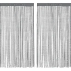 vidaXL Decoración-Cortinas de cuerdas 2 unidades 100x250 cm
