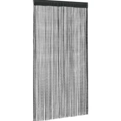 vidaXL Decoración-Cortinas de flecos 2 piezas 100x250 cm negras